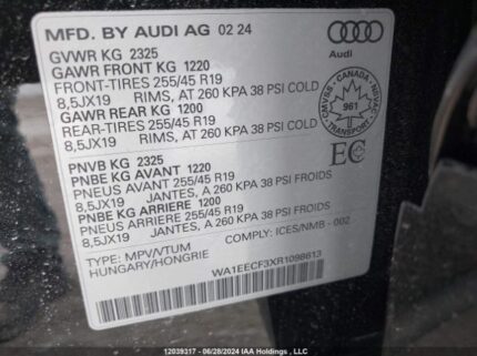 WA1EECF3XR1098613 2024 AUDI