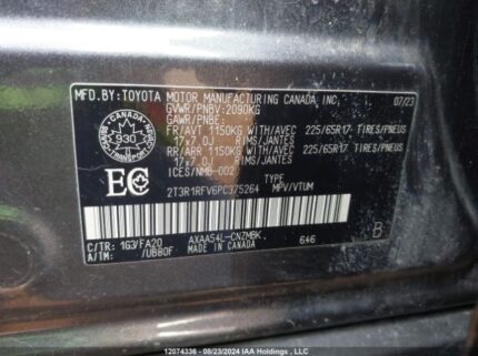 2T3R1RFV6PC375264 2023 TOYOTA