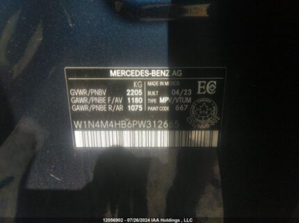 W1N4M4HB6PW312665 2023 MERCEDES-BENZ