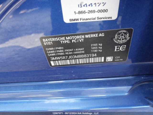 3MW5R7J03M8B83194 2021 BMW
