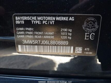 3MW5R7J06L8B08889 2020 BMW