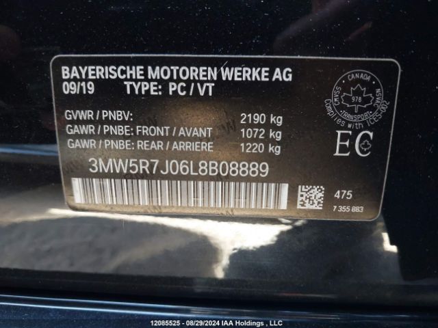 3MW5R7J06L8B08889 2020 BMW