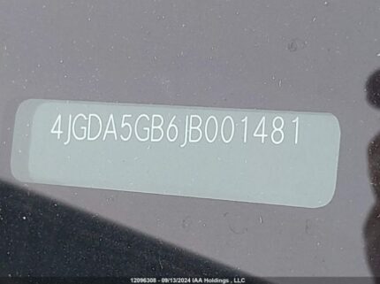 4JGDA5GB6JB001481 2018 MERCEDES-BENZ
