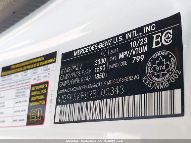 4JGFF5KE8RB100343 2024 MERCEDES-BENZ