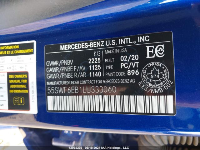 55SWF6EB1LU333060 2020 MERCEDES-BENZ
