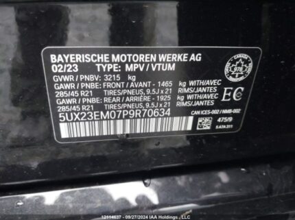 5UX23EM07P9R70634 2023 BMW