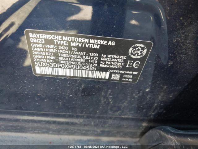 5UX53DP0XR9U04585 2024 BMW