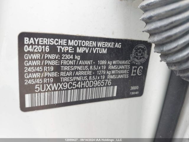 5UXWX9C54H0D96576 2017 BMW