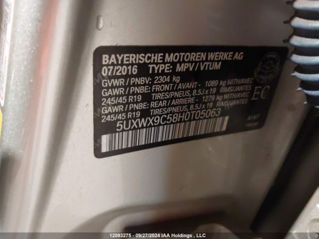 5UXWX9C58H0T05063 2017 BMW