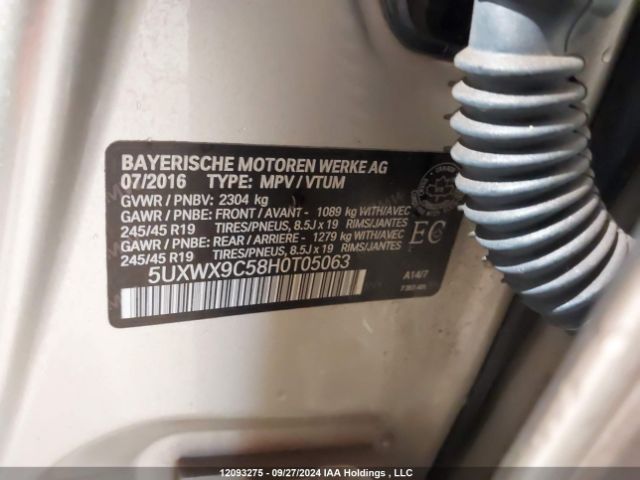 5UXWX9C58H0T05063 2017 BMW