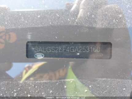 SALGS2EF4GA253160 2016 LAND ROVER