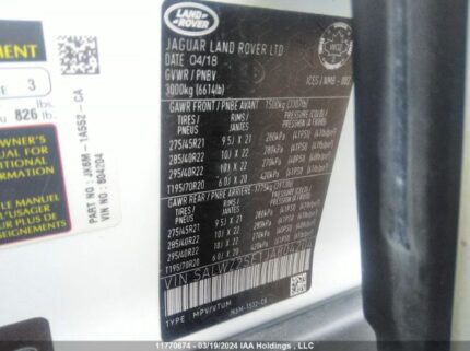 SALWZ2SE1JA804204 2018 LAND ROVER