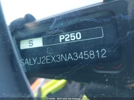 SALYJ2EX3NA345812 2022 LAND ROVER