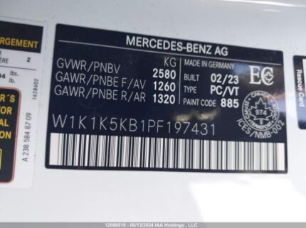 W1K1K5KB1PF197431 2023 MERCEDES-BENZ