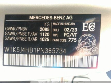 W1K5J4HB1PN385734 2023 MERCEDES-BENZ