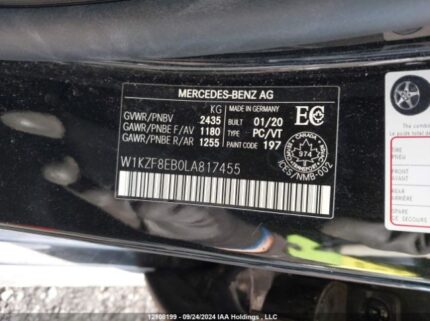 W1KZF8EB0LA817455 2020 MERCEDES-BENZ