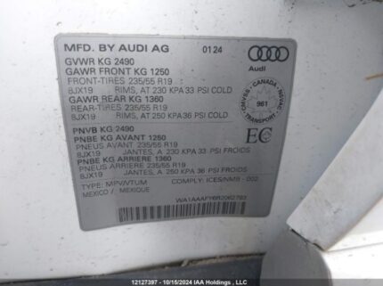 WA1AAAFY6R2062793 2024 AUDI