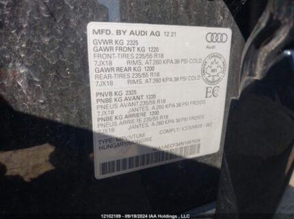 WA1AECF34N1067026 2022 AUDI