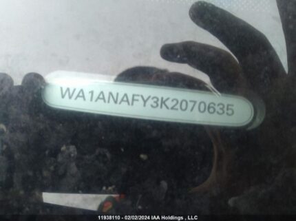 WA1ANAFY3K2070635 2019 AUDI
