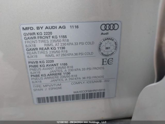 WA1ECCFS8HR010316 2017 AUDI