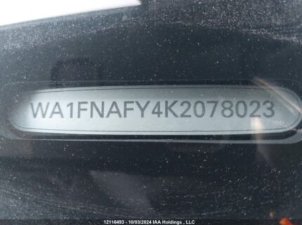 WA1FNAFY4K2078023 2019 AUDI