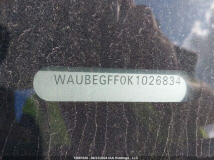 WAUBEGFF0K1026834 2019 AUDI