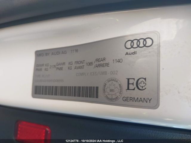 WAUBNAF46HN048995 2017 AUDI