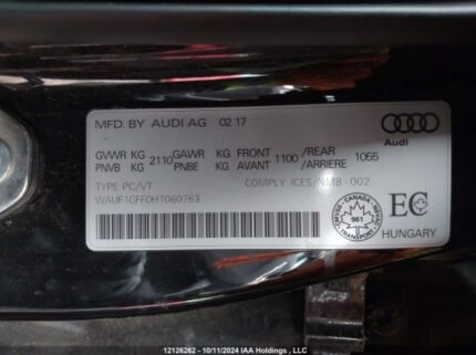 WAUF1GFF0H1060763 2017 AUDI