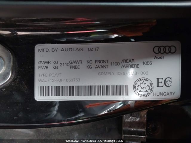 WAUF1GFF0H1060763 2017 AUDI