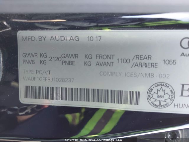 WAUF1GFF9J1028237 2018 AUDI