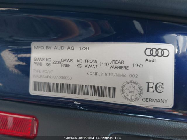 WAUFAAF40MA036050 2021 AUDI