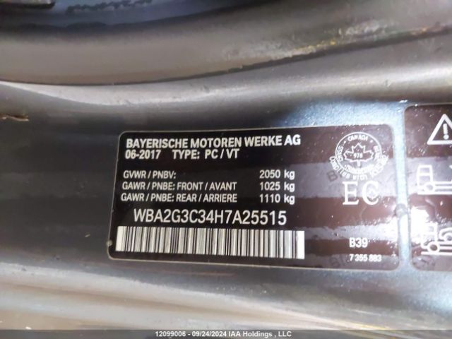 WBA2G3C34H7A25515 2017 BMW