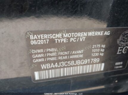 WBA4J3C58JBG91789 2018 BMW