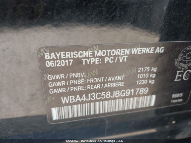 WBA4J3C58JBG91789 2018 BMW