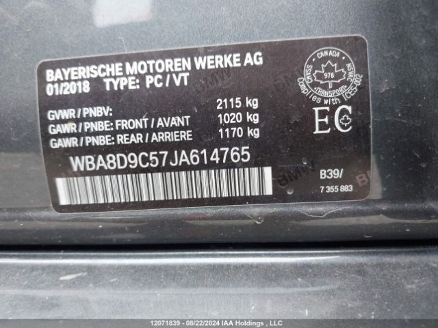 WBA8D9C57JA614765 2018 BMW