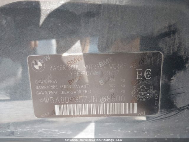 WBA8D9G57JNU68600 2018 BMW