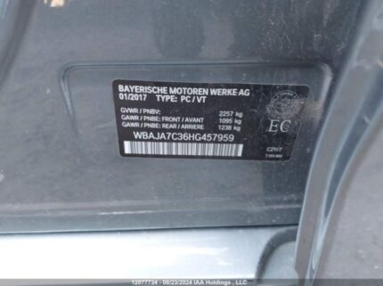 WBAJA7C36HG457959 2017 BMW
