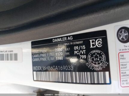 WDDLJ6HB6GA169033 2016 MERCEDES-BENZ