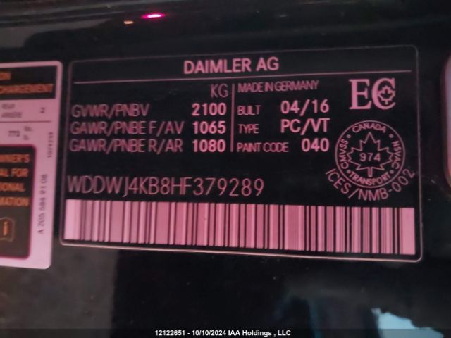 WDDWJ4KB8HF379298 2017 MERCEDES-BENZ