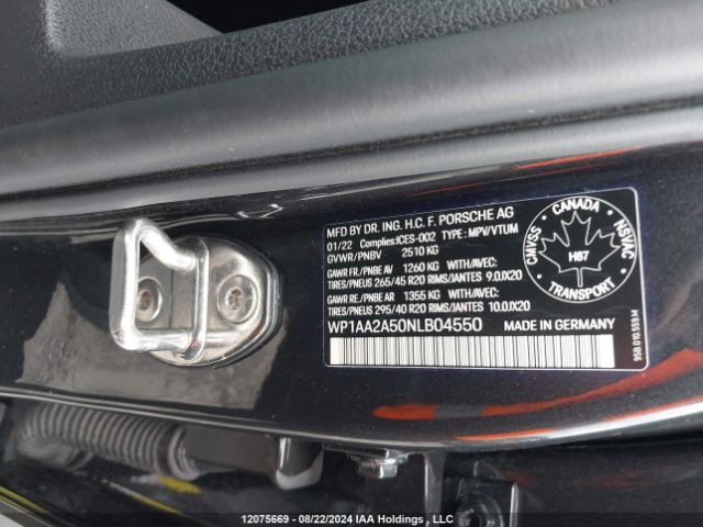 WP1AA2A50NLB04550 2022 PORSCHE