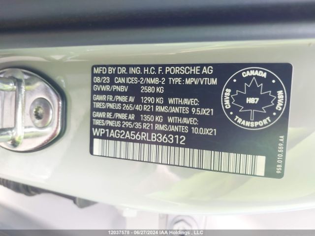 WP1AG2A56RLB36312 2024 PORSCHE