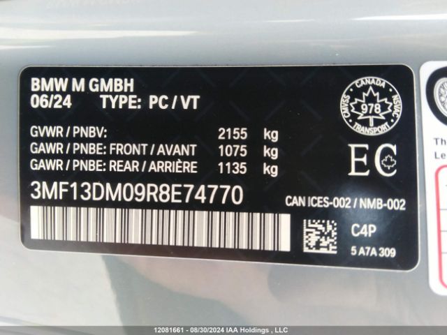 3MF13DM09R8E74770 2024 BMW