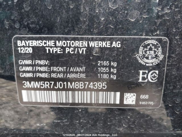 3MW5R7J01M8B74395 2021 BMW