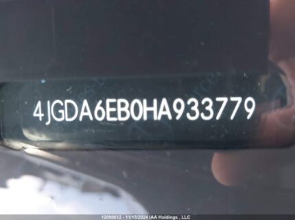 4JGDA6EB0HA933779 2017 MERCEDES-BENZ
