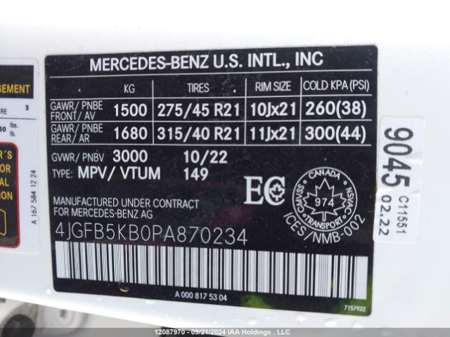 4JGFB5KB0PA870234 2023 MERCEDES-BENZ