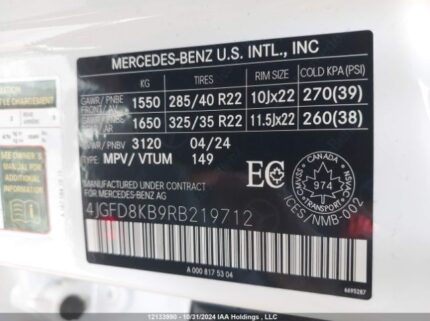 4JGFD8KB9RB219712 2024 MERCEDES-BENZ