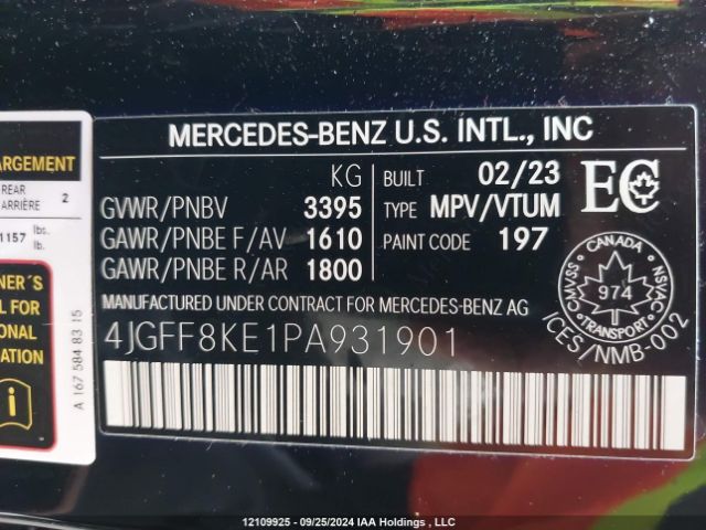 4JGFF8KE1PA931901 2023 MERCEDES-BENZ