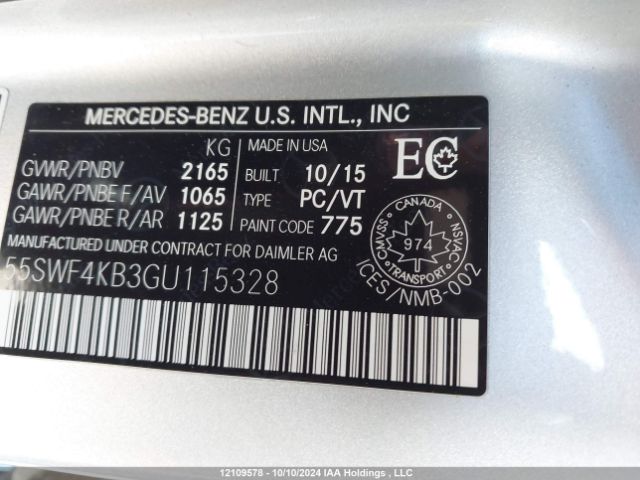 55SWF4KB3GU115328 2016 MERCEDES-BENZ