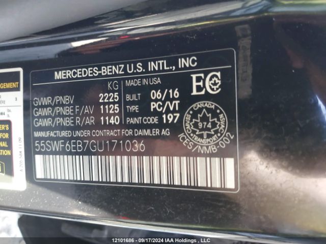 55SWF6EB7GU171036 2016 MERCEDES-BENZ