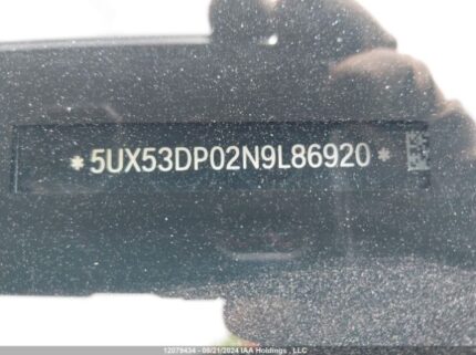 5UX53DP02N9L86920 2022 BMW